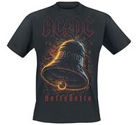 AC/DC Hells Bells Hombre Camiseta Negro XL 100% algodón Regular