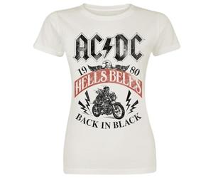 AC/DC Hells Bells Mujer Camiseta Blanco Roto XXL 100% algodón Regular