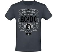 AC/DC High Voltage - Rock 'N' Roll Hombre Camiseta Gris Marengo L