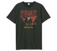 Ac/Dc Highway To Hell Amplified Vintage Charcoal Medium T Shirt T-Shirt NUEVO