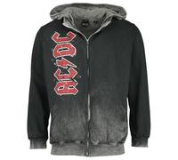 AC/DC Highway To Hell! Hombre Capucha con Cremallera Negro M 100% algodón Regular