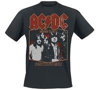 AC/DC Highway To Hell Tour '79 Hombre Camiseta Negro 100% algodón Regular