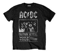 AC/DC Highway To Hell World Tour 1979/1980 Oficial Camiseta para Hombre (Large)