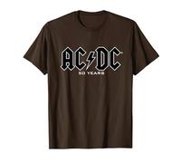 AC/DC - Historia del Logos 50 Años Camiseta, Hombre, Marrón, S