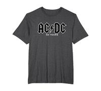 AC/DC - Historia del Logos 50 Años Camiseta, Hombre Tallas Grandes, Jaspeado Oscuro, 6X Alto