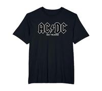 AC/DC - Historia del Logos 50 Años Camiseta, Hombre Tallas Grandes, Negro, 2X Alto