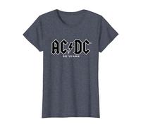 AC/DC - Historia del Logos 50 Años Camiseta, Mujer, Azul Jaspeado, XS