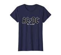 AC/DC - Historia del Logos 50 Años Camiseta, Mujer, Azul Marino, L