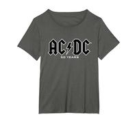 AC/DC - Historia del Logos 50 Años Camiseta, Mujer Tallas Grandes, Asfalto, 6XL Grande