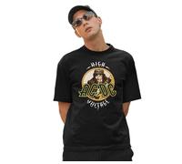 AC/DC Legend Icon Officiel imprimé T-Shirt pour Homme Col RAS du COU Manches Courtes Coton Coupe régulière,High Voltage ACDC_N,Taille XS