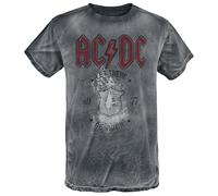 AC/DC Let There be Rock Hombre Camiseta Gris 4XL 100% algodón Regular