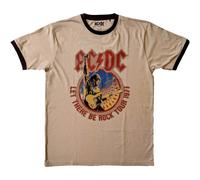 AC/DC 'Let There Be Rock Tour '77 Camiseta ringer ecológica (arena) - ¡NUEVO
