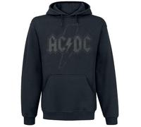 AC/DC Logo Black Hombre Sudadera con Capucha Negro 50% algodón, 50% poliéster Regular