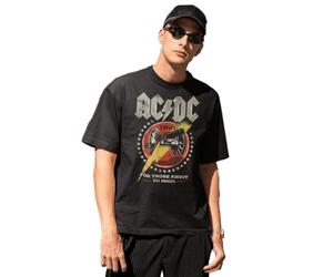 AC/DC Meacdcrts038 Camiseta, Negro, XL para Hombre