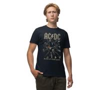 AC/DC Meacdcrts081 Camiseta, Azul Marino, XL para Hombre
