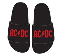 AC/DC Pantuflas unisex con logotipo para adultos, Black, X-Large