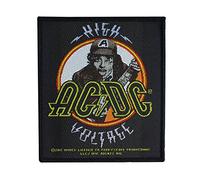 AC/DC Patch High Voltage Angus Logo Oficial Nuevo Negro Woven (9Cm X 10Cm) Size One Size