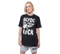AC/DC Pyjamas For Those About To Rock Guitar Band Logo Nuevo Oficial Negro Size XL