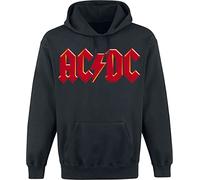 AC/DC Red Logo Hombre Sudadera con Capucha Negro L