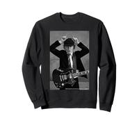 AC DC Rock Icon Blanco Y Negro Guitarra Pose Sudadera