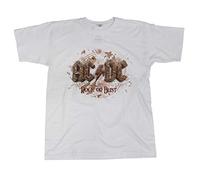 AC/DC Rock or Bust - Camiseta de, Hombre, Color Weiß, tamaño Large