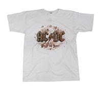 AC/DC Rock Or Bust - Camiseta para Hombre, Hombre, Camiseta, 1010408-M, Blanco, Medium