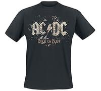 AC/DC Rock Or Bust Hombre Camiseta Negro 4XL 100% algodón Vorne Bedruckt Regular