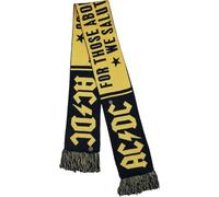 AC/DC Soccer Scarf Hombre Bufanda negro/amarillo 100% Acrílico