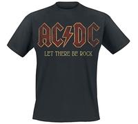 AC/DC Sounds Light Drums Guitar Hombre Camiseta Negro M 100% algodón Regular