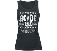 AC/DC T.N.T. 1975 Mujer Top Negro 100% algodón Regular