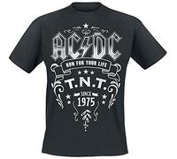 AC/DC T.N.T. Hombre Camiseta Negro XL 100% algodón Regular