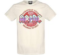 Ac/Dc Vintage 79 Amplified Vintage White Large T Shirt T-Shirt NUEVO