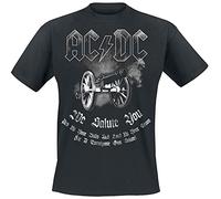 AC/DC We Salute You Hombre Camiseta Negro M 100% algodón Vorne Bedruckt, Hinten Bedruckt Regular