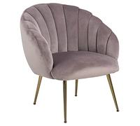 AC Design Furniture Denise Butaca, al.: 81 × an.: 71 × Prof.: 71 cm, Rosa Viejo, Tela/Cromado, 1 pza.