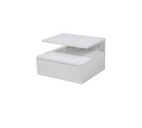 AC Design Furniture Fia mesita de noche, al.: 22,5 × an.: 32 × lar.: 35 cm, Blanco, MDF, 1 pza.