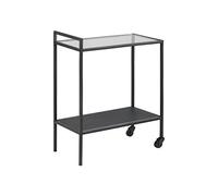 AC Design Furniture Jörn Trolley, Vidrio, Negro, 30 x 60 x 75 cm