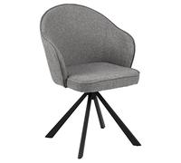 AC Design Furniture María Sillas de Comedor con reposabrazos, Espuma de Poliuretano, Gris, H: 81,5 x B: 57 x T: 58,5 cm