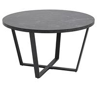 AC Design Furniture Mesa de Centro, Metal, Negro, L: 77 x B: 77 x H: 44 cm, 85723