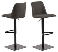 AC Design Furniture Nina - Taburete para Bar (51 x 43 x 107,5 cm), Color Gris y Negro