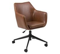 AC Design Furniture Trine - Silla de Oficina (58 x 58 x 95 cm, Metal), Color marrón