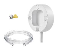 AC Drain Hose, Clear Condensate Flow Tube Kit, Magnetic Window Clamp System, Flexible PVC Replacement Pipe Set, Mini Split Cooling Water Discharge Accessory, Home Air Conditioner Use 3.07x3.07x0.98in