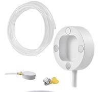 AC Drain Hose, Clear Condensate Flow Tube Kit, Magnetic Window Clamp System, Flexible PVC Replacement Pipe Set, Mini Split Cooling Water Discharge Accessory, Home Air Conditioner Use 3.07x3.07x0.98in