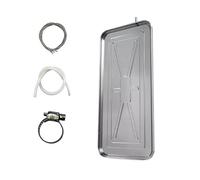 AC Drip Pan with Drain, Stainless Steel Air Conditioner Drain Kit, Stainless Steel Drain Tray for Air Conditioner Outdoor Unit, Various Sizes(93 * 45cm)