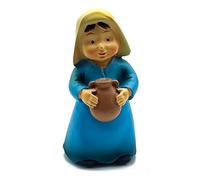 AC - Figura de pastora con Jarra para belén - Fabricado en marmolina - Figura Decorativa Divertida para Nacimiento, Navidad, decoración Tradicional - 9,7 x 5 x 4 cm