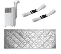 AC Hose Cover - Insulated Air Conditioner Pipe Sleeve, Quilted Exhaust Tube Protector with Adjustable Buckle Straps, Heat Blocking Wrap Protection Feature, Ideal for Ventilation Systems Garage Work