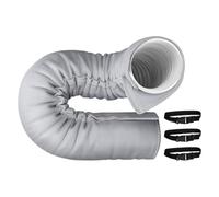 Ac Hose Insulation Cover, Exhaust Tube Protector, Heat Wrap Sleeve, Adjustable Length Design, Polyester Composite Build, Home Hotel Restaurant Use, General Size Gray 1pc