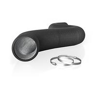 AC Infinity 100mm Conducto de Aluminio Flexible de 10cm con protección resistente de cuatro capas y 7m de longitud para calefacción refrigeración salidas de ventilación y gases de escape