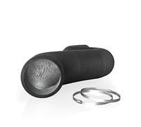 AC Infinity 250mm Conducto de Aluminio Flexible de 25cm con protección resistente de cuatro capas y 2m de longitud para calefacción refrigeración salidas de ventilación y gases de escape