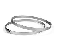 AC Infinity Abrazaderas de acero inoxidable, 200mm (paquete de 2) para conductos, calefacción, refrigeración, escape, ventilación