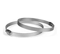 AC Infinity Abrazaderas, 100mm Metalicas de conducto de Acero Inoxidable para Tubos, (Paquete de 2) para conductos, calefacción, refrigeración, Escape, ventilación